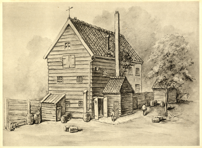 801179 Gezicht op de zeepfabriek van Chr. Pleines (De Duif) aan de Hooglandseweg te Amersfoort.